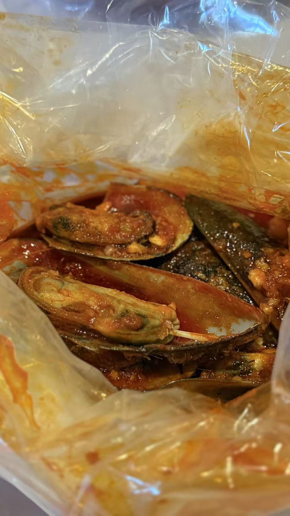 Printed seafood menu with fried and boiled dishes.